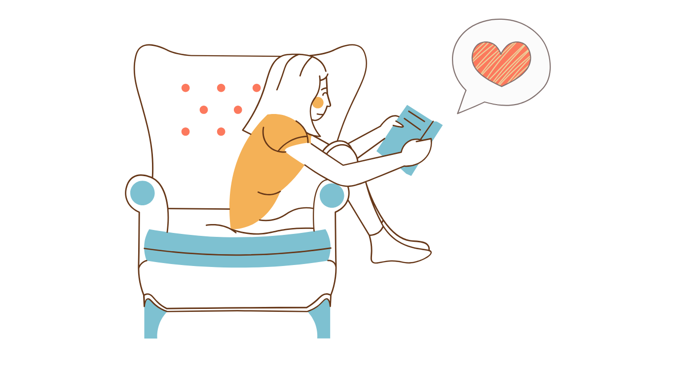 本を読む女性